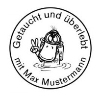 Trodat Printy 4630 Tauchstempel 43 Taucherstempel Ente SCHWARZ BLAU